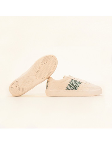 MAI CHAU vegan beige teal green