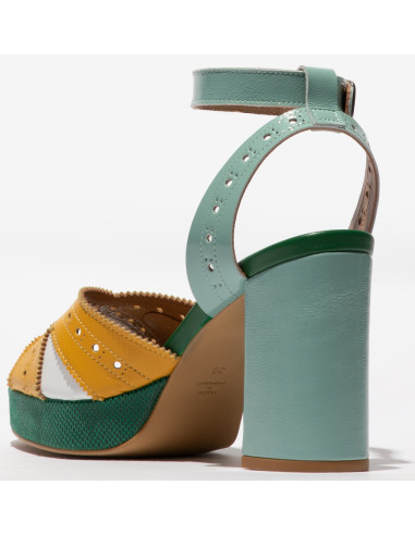 Eban yellow-white-spearmint-green